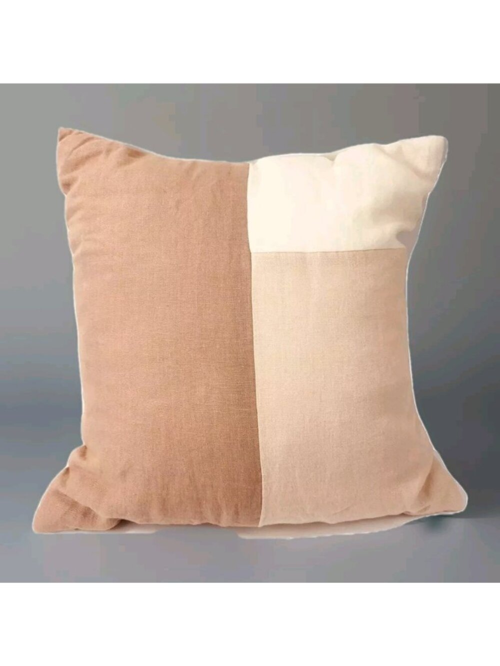 Project 62 Linen Throw Pillow 18 inch Color Block Pink